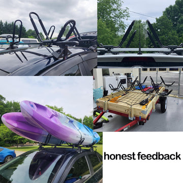 Universal fitment of FDB kayak racks for square, oval, and flat crossbars