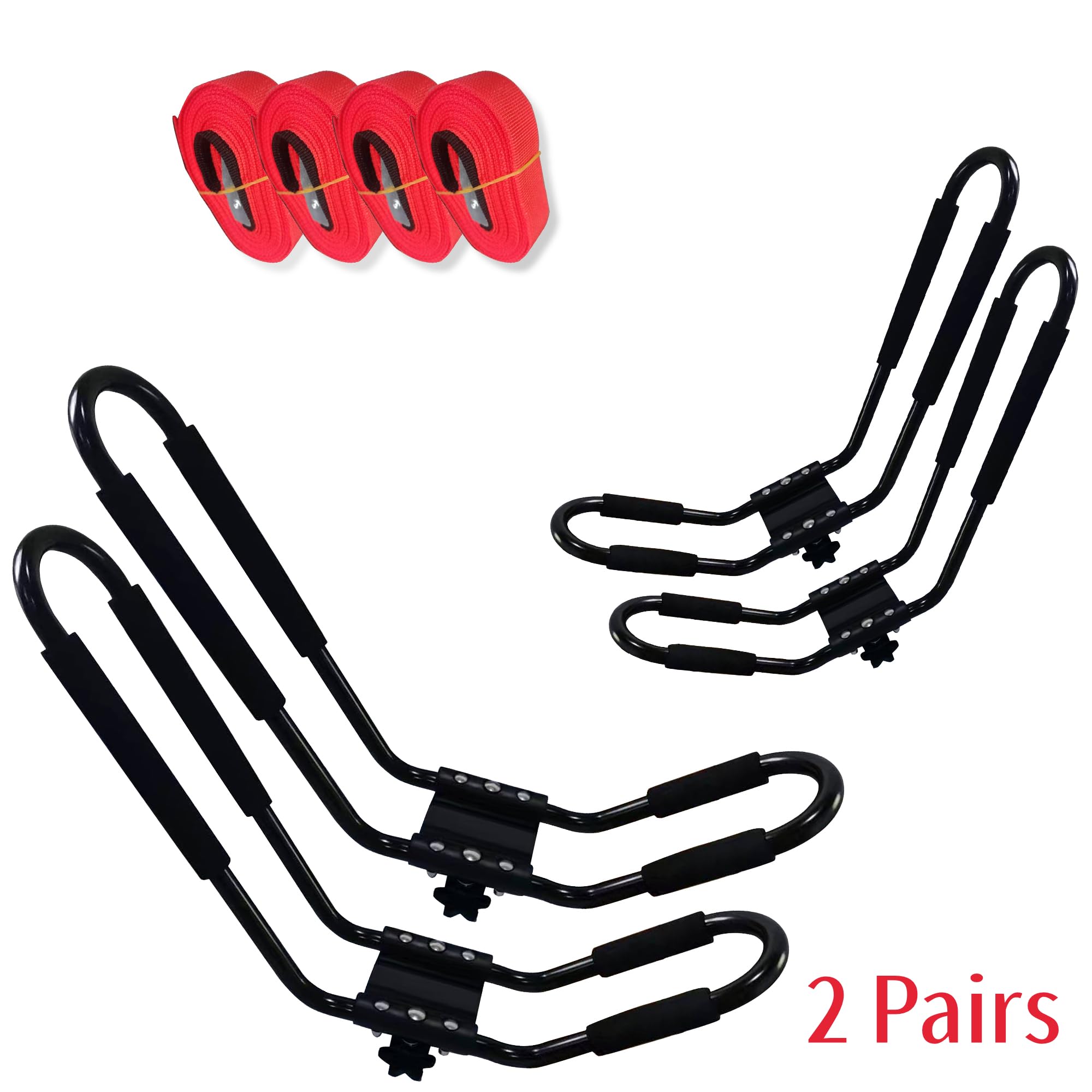 Indented tubing design on FDB kayak rack for precise alignment and secure fit