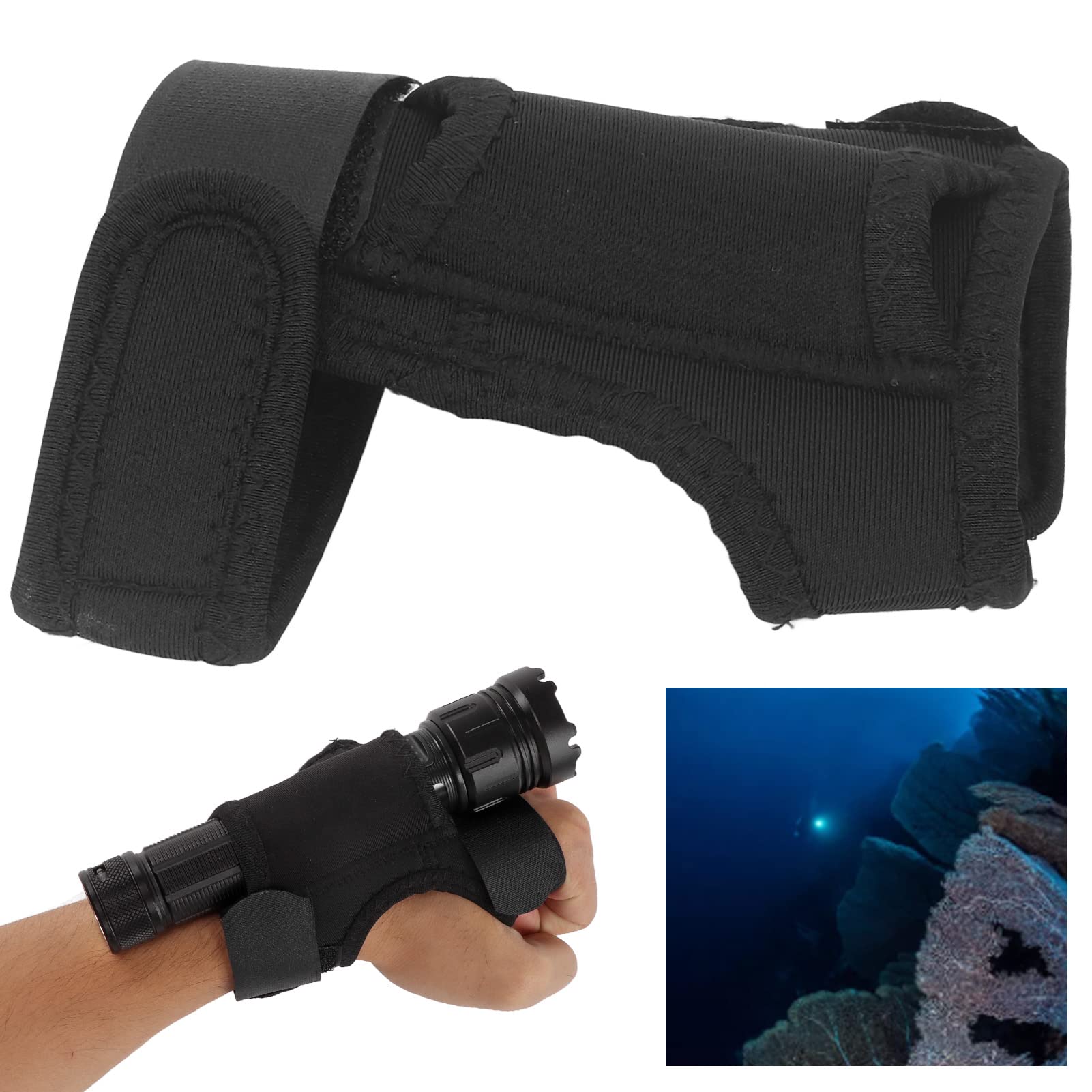 Fdit arm holder streamlines hands-free tasks during dives and cave exploration.