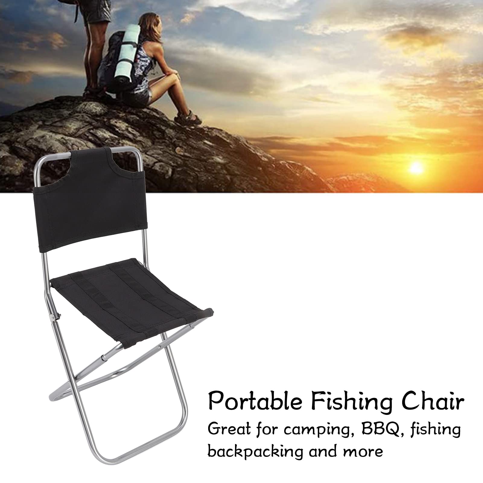 Fdit lightweight camping chair compact size fits in backpacks.