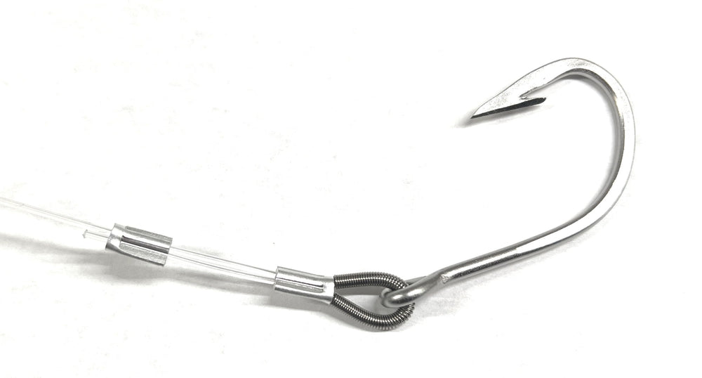 Chafing tubing on both ends of leader for durable trolling