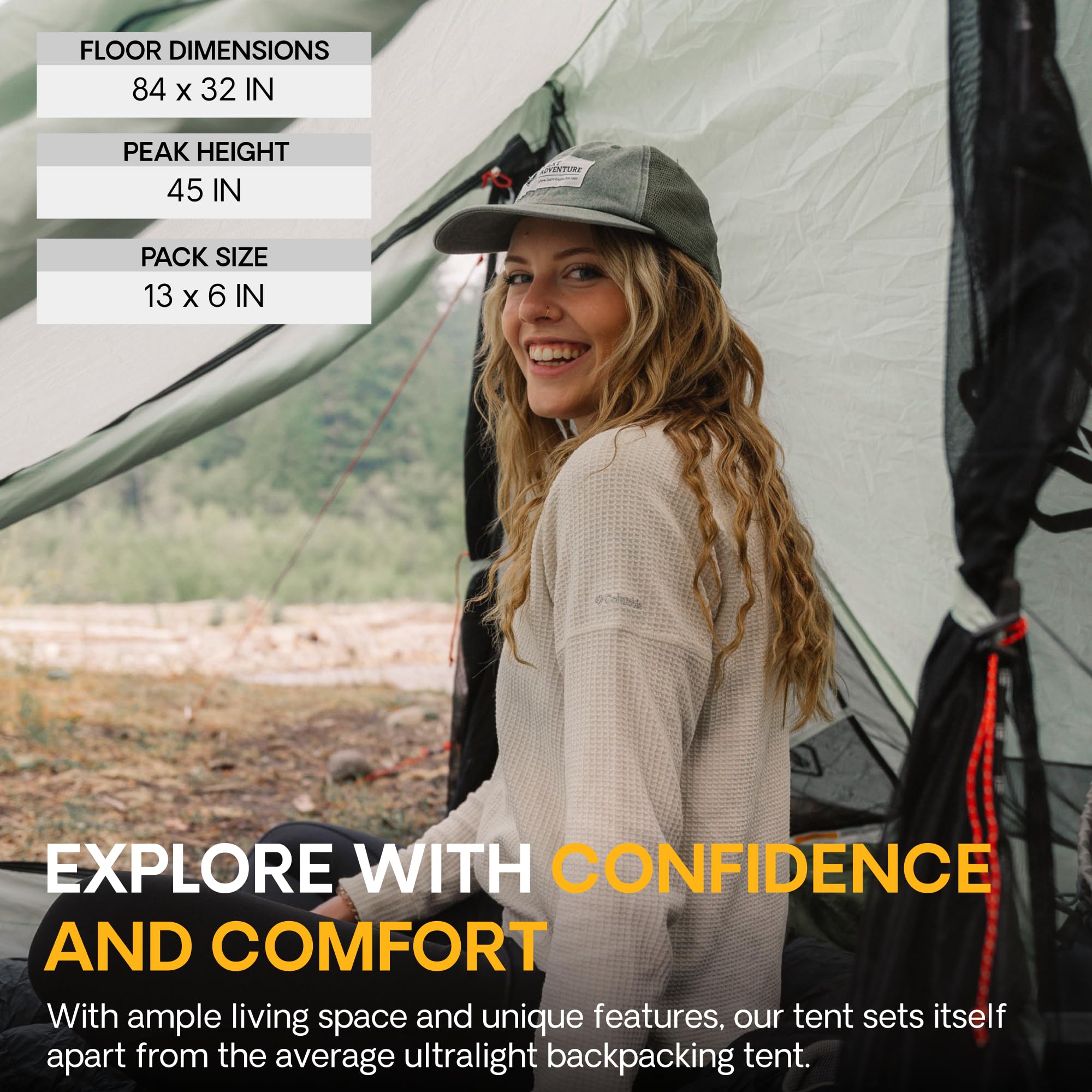 Featherstone Backbone TPU waterproof zipper enhances smooth entry while keeping water out.