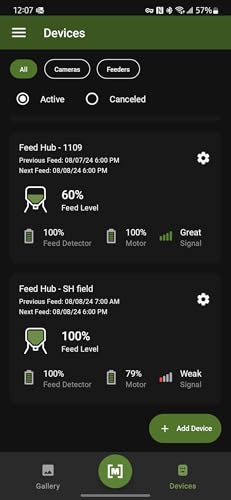 Feed Level Detector attached to hopper showing feed level
