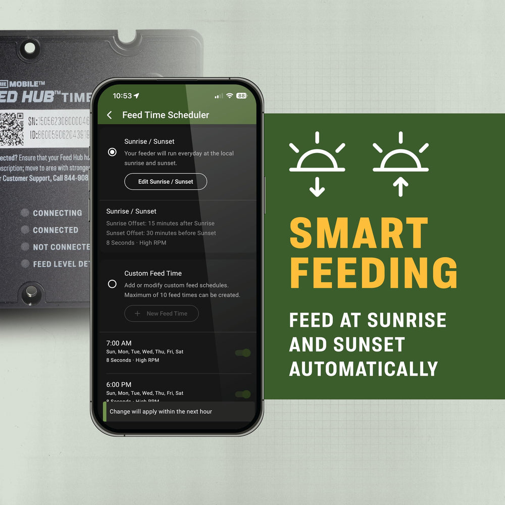 FEED HUB requires active Moultrie Mobile subscription