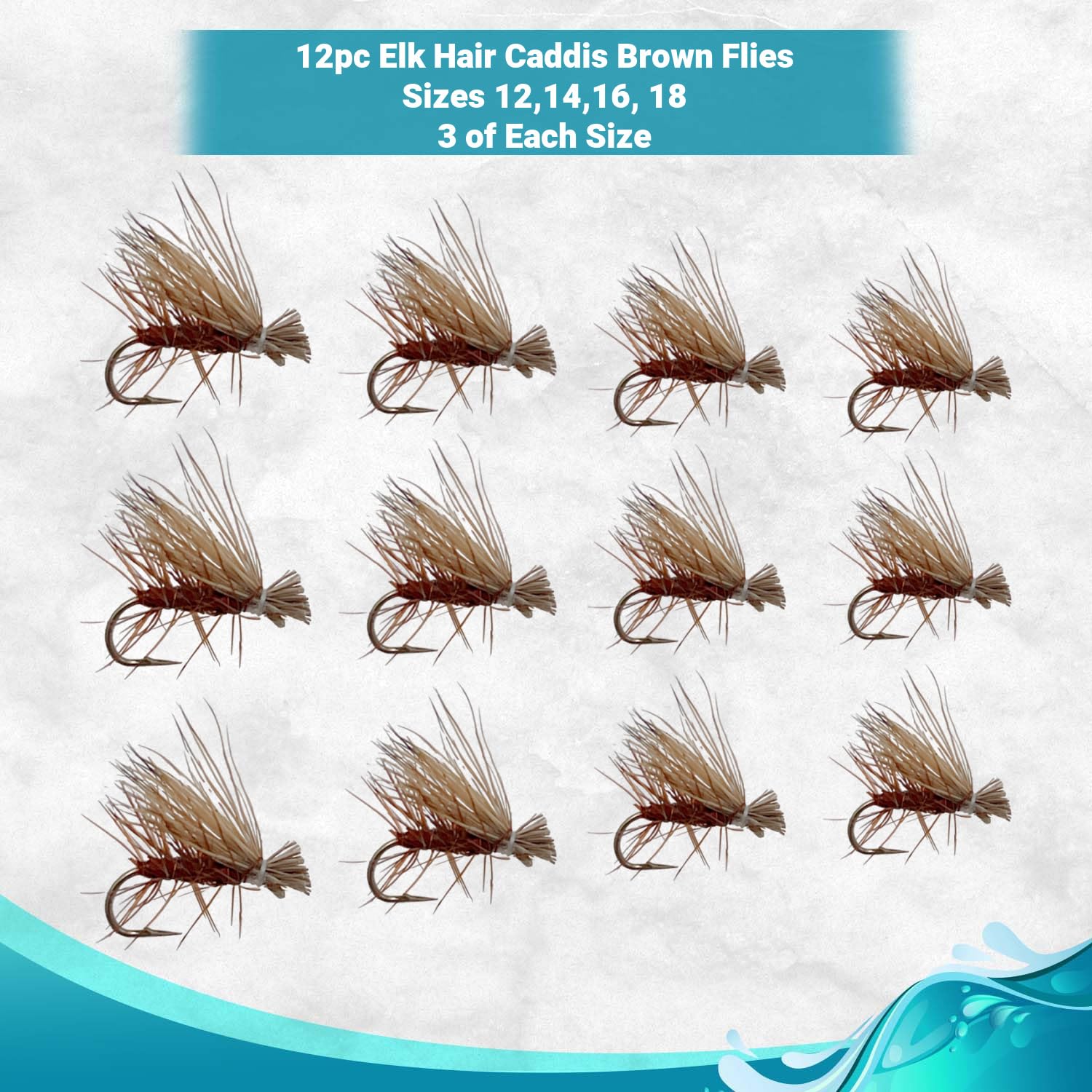 Brown Elk Hair Caddis fly close-up showing elk hair body