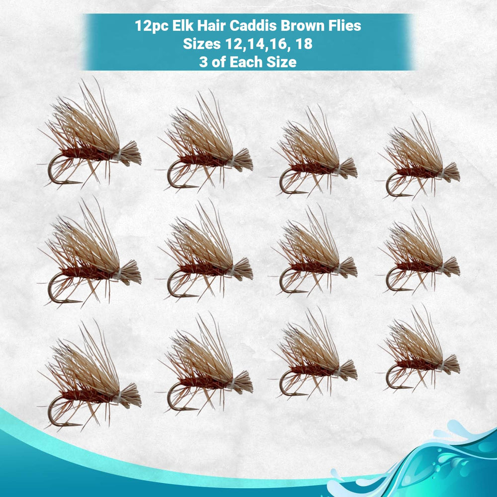 Brown Elk Hair Caddis fly close-up showing elk hair body