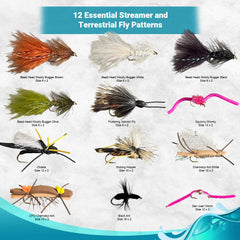 Feeder Creek trout and bass patterns ideal for hatches and aggressive strikes