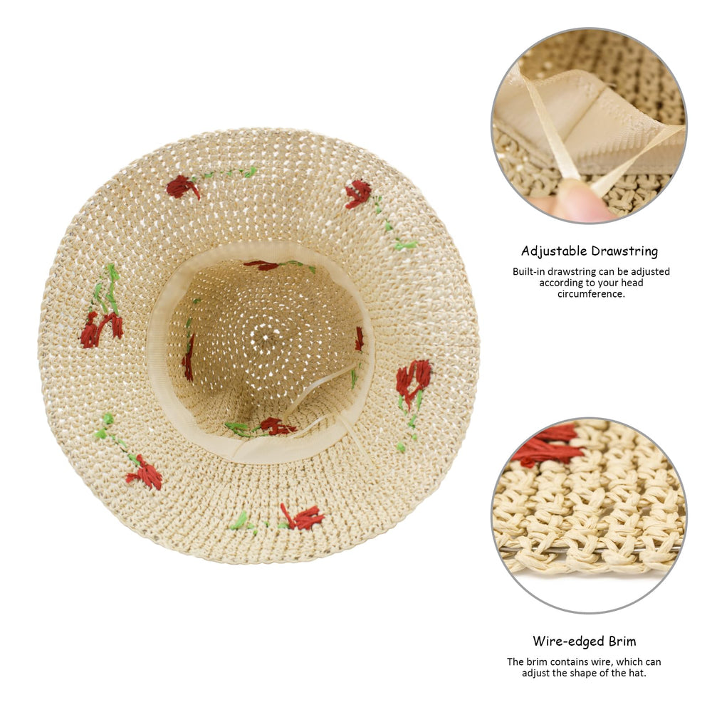Wide 9 cm brim of beige Feelorna sun hat