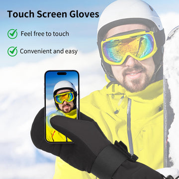 FEETMOR heated gloves touchscreen-fingertips keep you connected while staying warm.