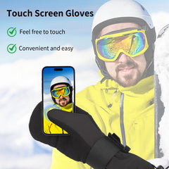 FEETMOR heated gloves touchscreen-fingertips keep you connected while staying warm.