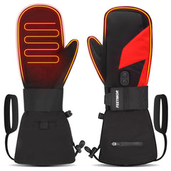 FEETMOR heated mittens palm-back-fingertips coverage delivers all-day warmth for outdoor enthusiasts.