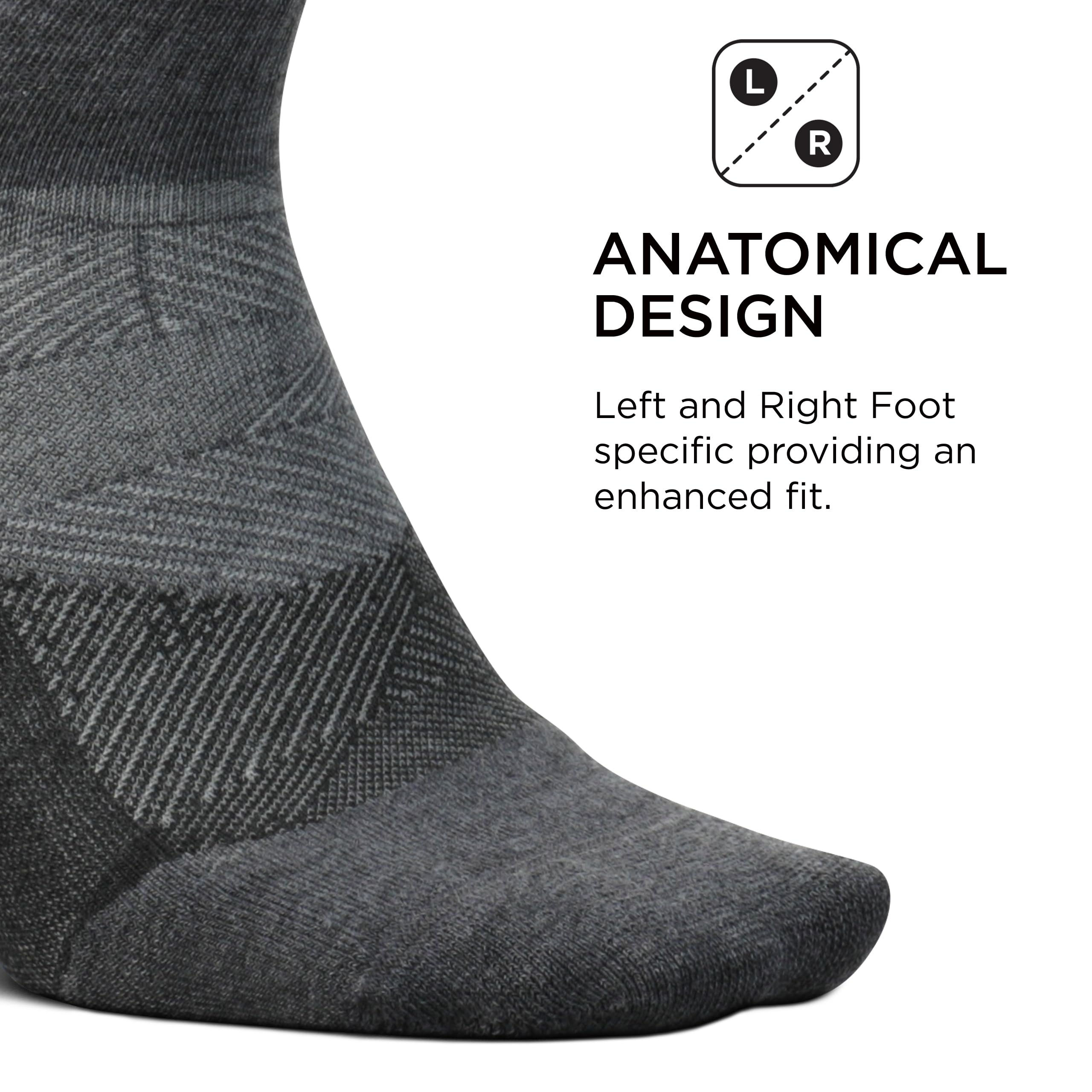 Feetures Trail Max Cushion sock, moisture-wicking and breathable for dry feet.