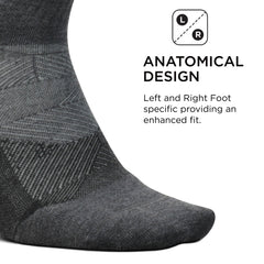 Feetures Trail Max Cushion sock, moisture-wicking and breathable for dry feet.