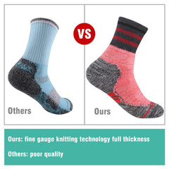 FEIDEER hiking socks cushion close-up highlighting impact-absorbing comfort.