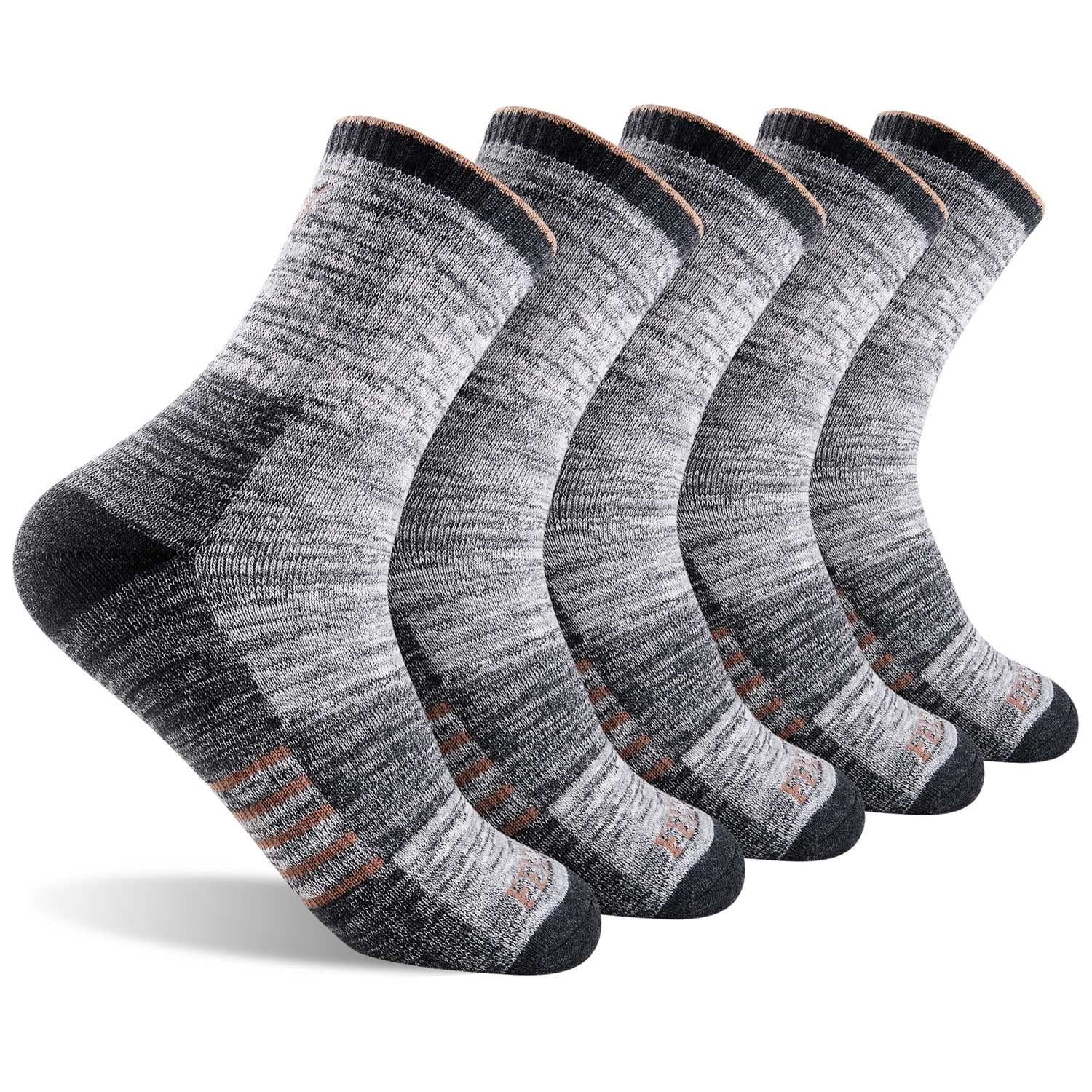 FEIDEER hiking socks footbed cushion highlights all-day comfort on trails.