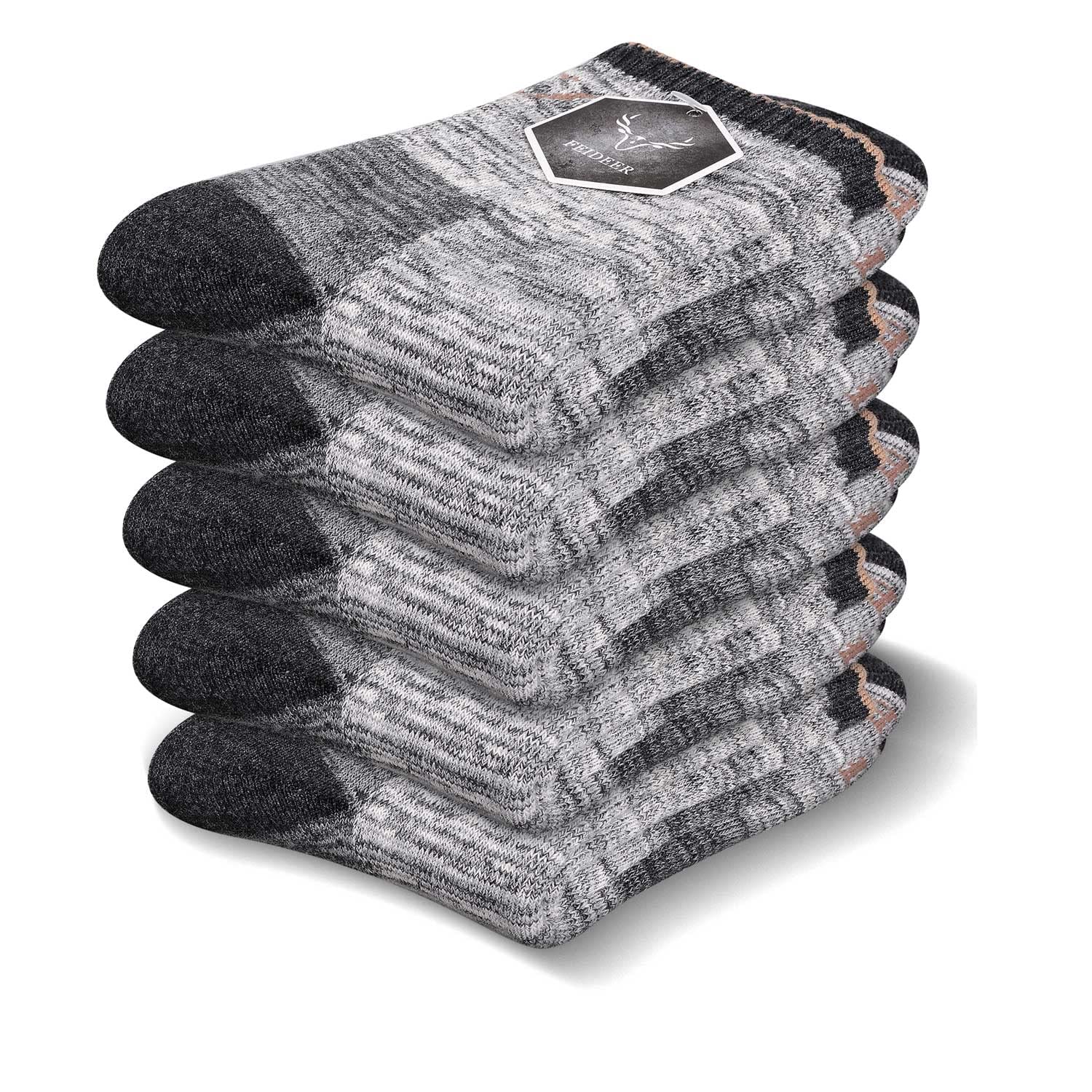 FEIDEER pack-socks-five-pairs image shows value and long-lasting comfort for daily use.