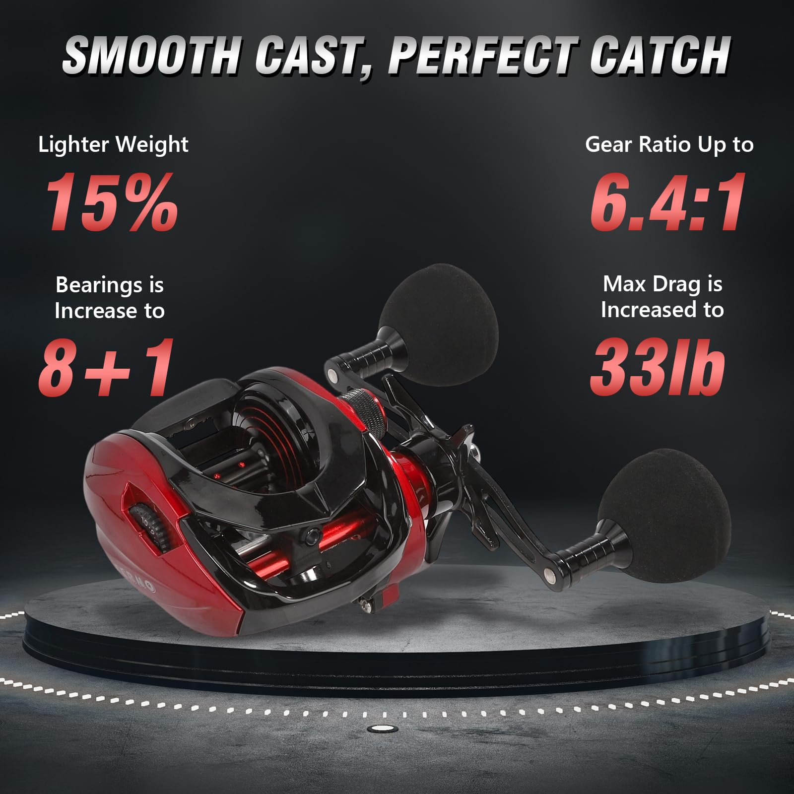 FEIERNOU baitcaster aviation spool in aluminum delivers smoother, longer casts.