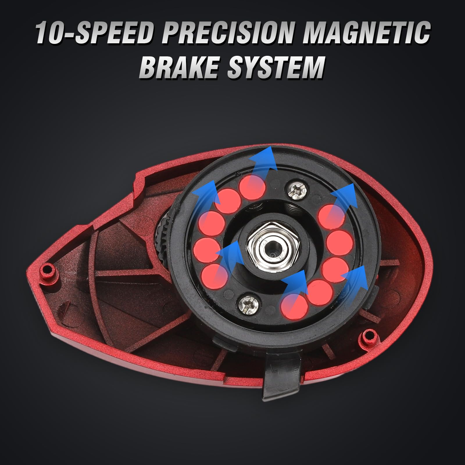FEIERNOU baitcaster bearing system 8+1 stainless steel for buttery smooth operation.