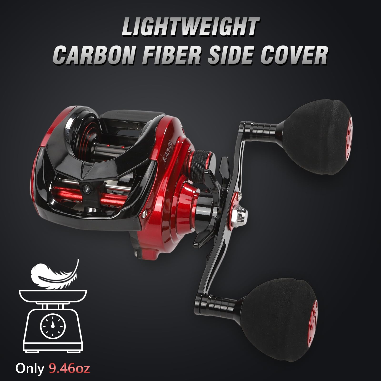 FEIERNOU baitcaster brake system enables precise control for accurate casts.