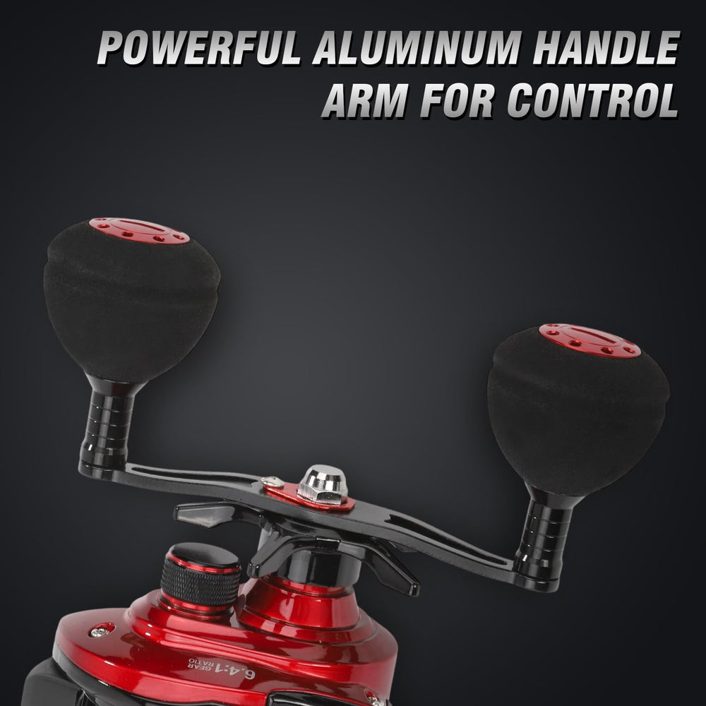FEIERNOU baitcaster magnetic brake allows stable starts and wind compensation.