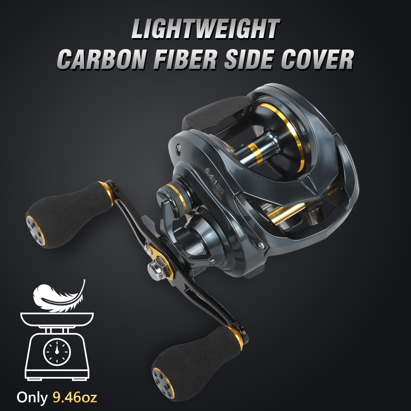 FEIERNOU baitcasting brake system with magnetic control for stable casts