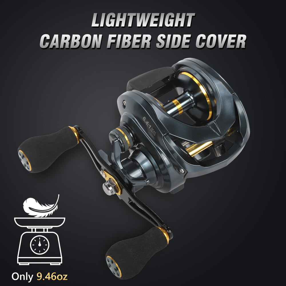 FEIERNOU baitcasting brake system with magnetic control for stable casts