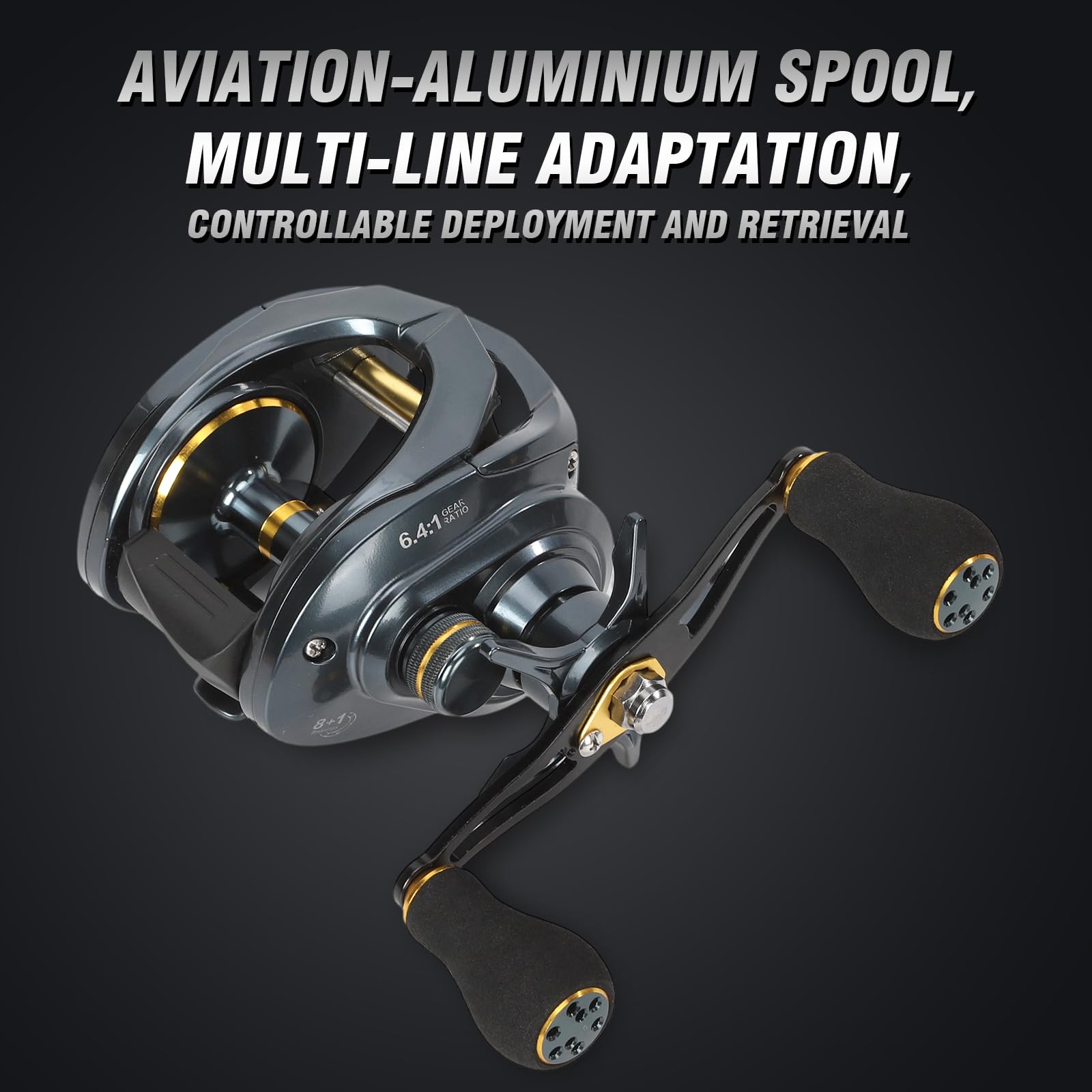 FEIERNOU Baitcasting Reel 8+1 bearings deliver silky-smooth operation.