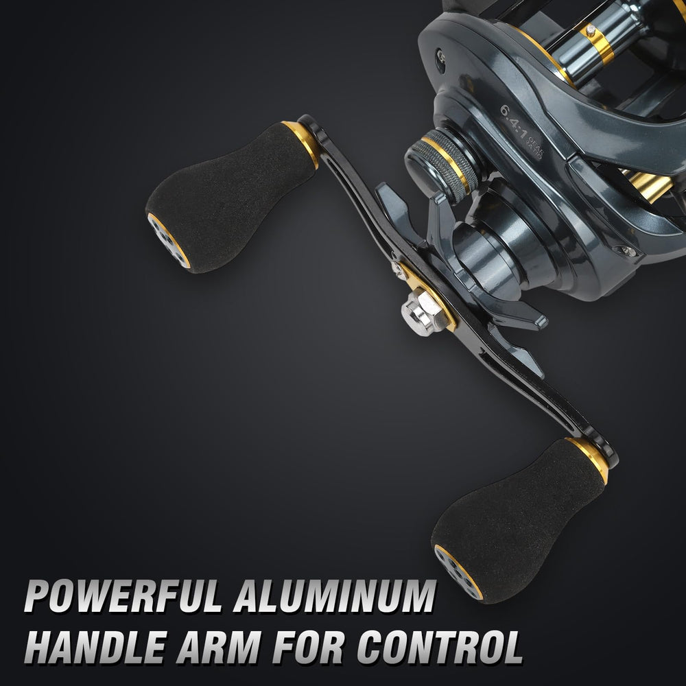 FEIERNOU Baitcasting Reel high-torque gear supports strong line retrieval.