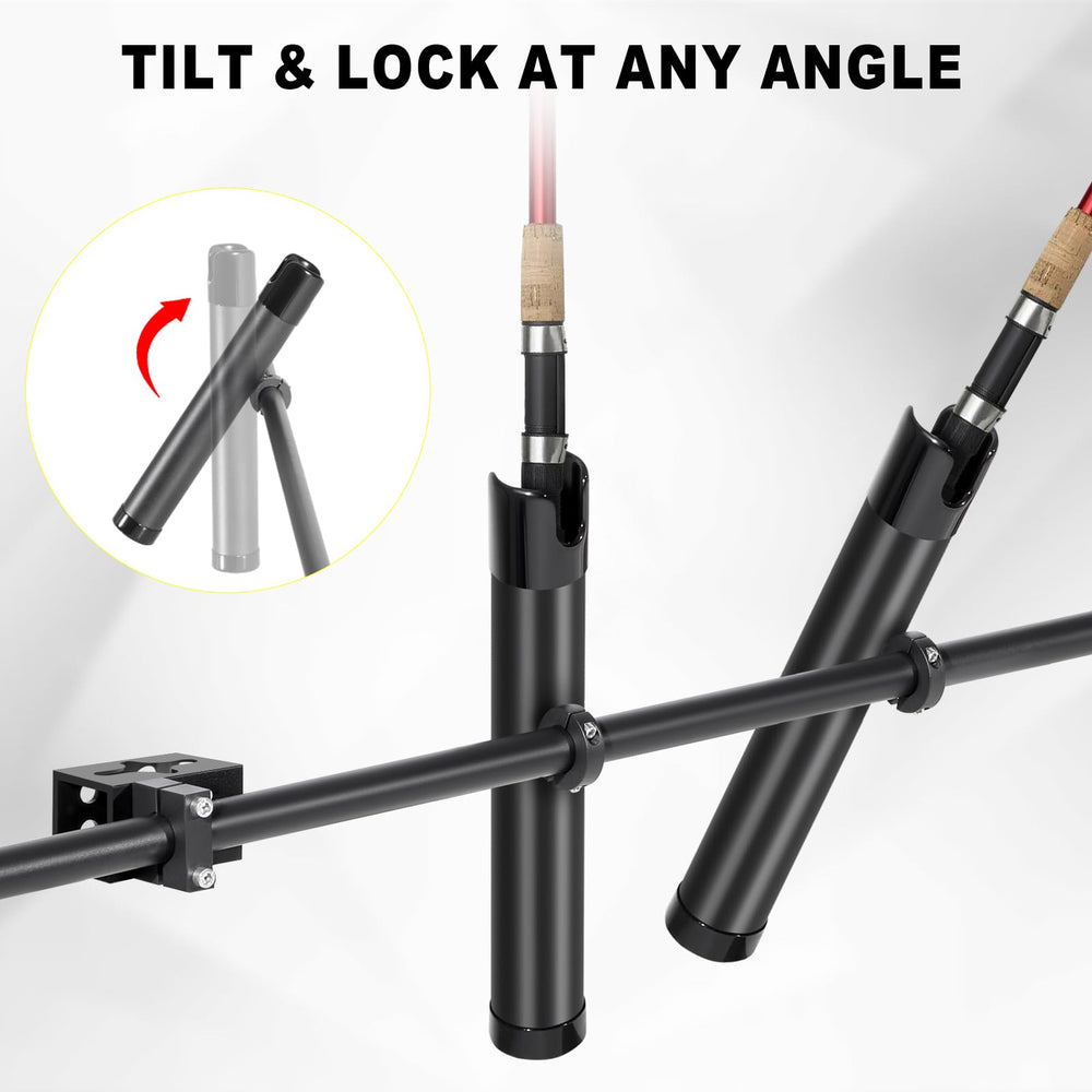FEIMIRE Inshore Rod Holder features all-aluminum body with D-rings for durability.