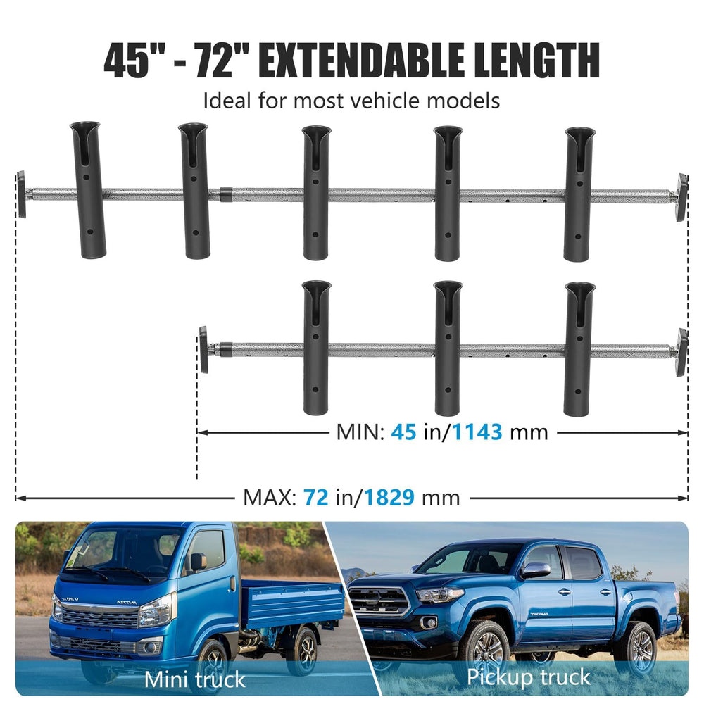 FEIMIRE Inshore Rod Holder with five-rod configuration shows organized fishing gear.