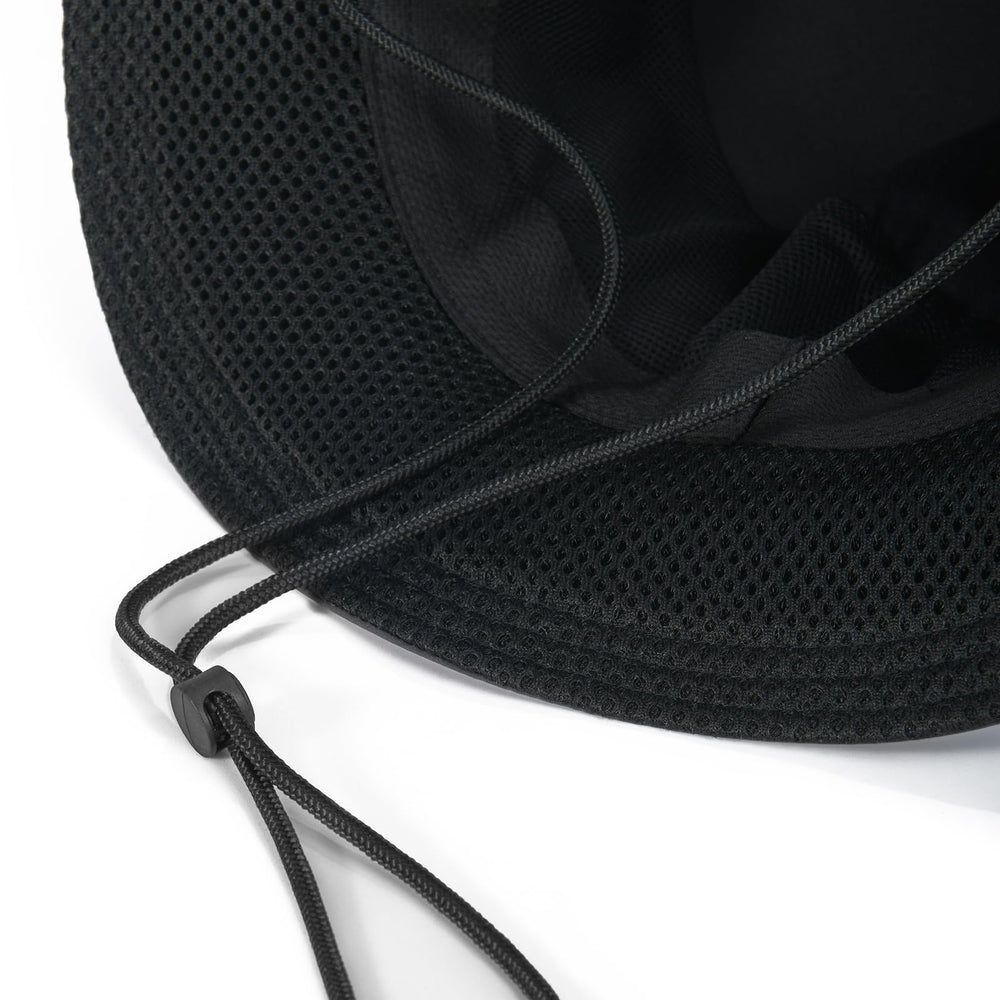 FEINION dark grey bucket hat - adjustable chin strap detail