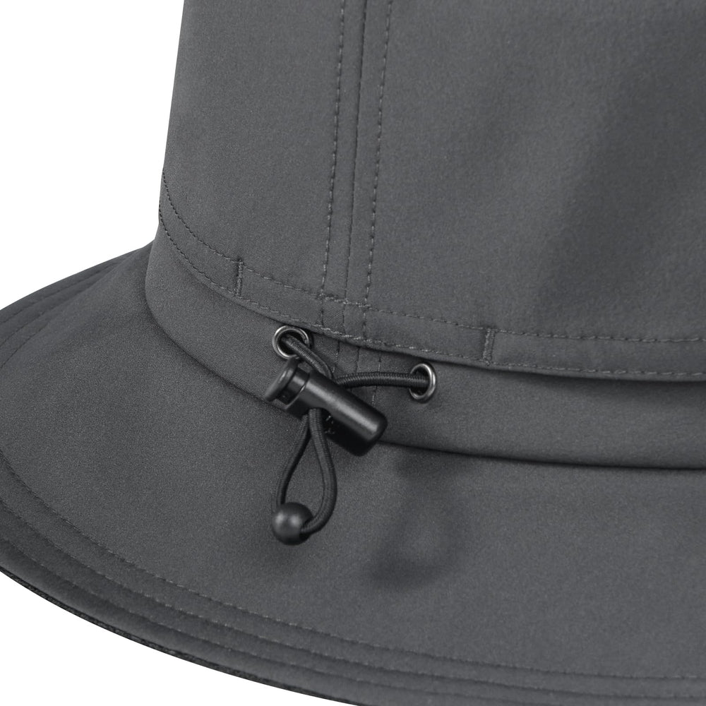 FEINION dark grey bucket hat - folded for portability