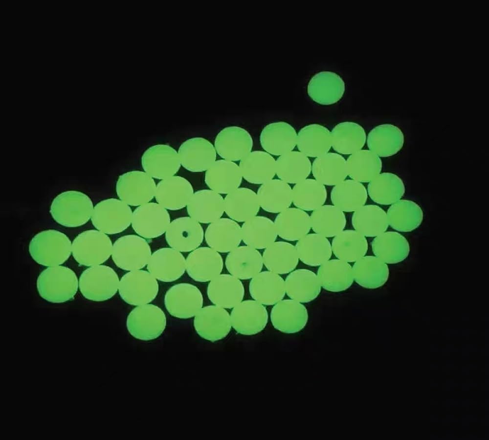 FEIYU 6mm green fluorescent fishing beads – image 3