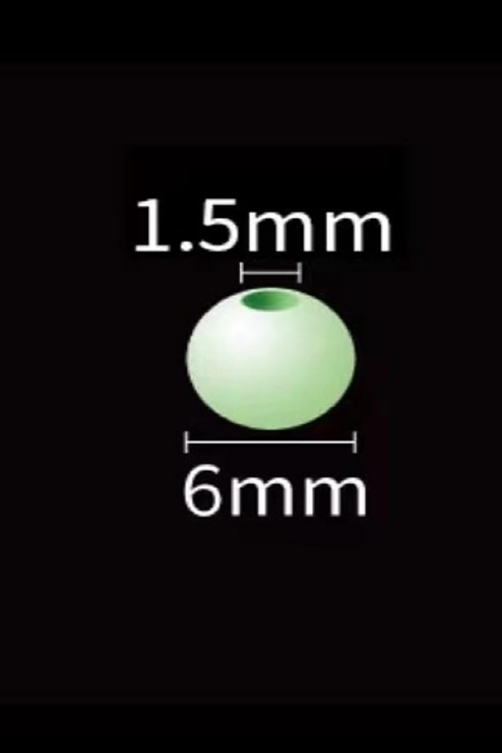 FEIYU 6mm green fluorescent fishing beads – image 5