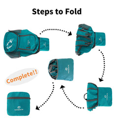 FENGDONG 35L backpack front wet pocket for separating damp clothes and towels after activities