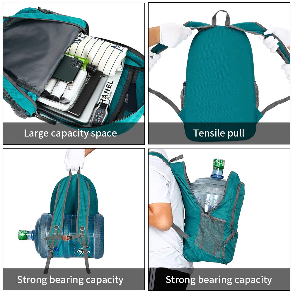 FENGDONG 35L backpack side pockets ideal for water bottles and quick-access items