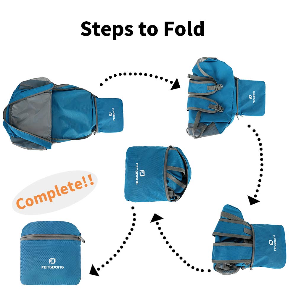 FENGDONG 35L backpack made of tear and water resistant nylon for rugged daily use.