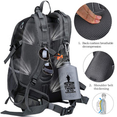 FENGDONG 40L daypack folded into its own pocket for compact storage