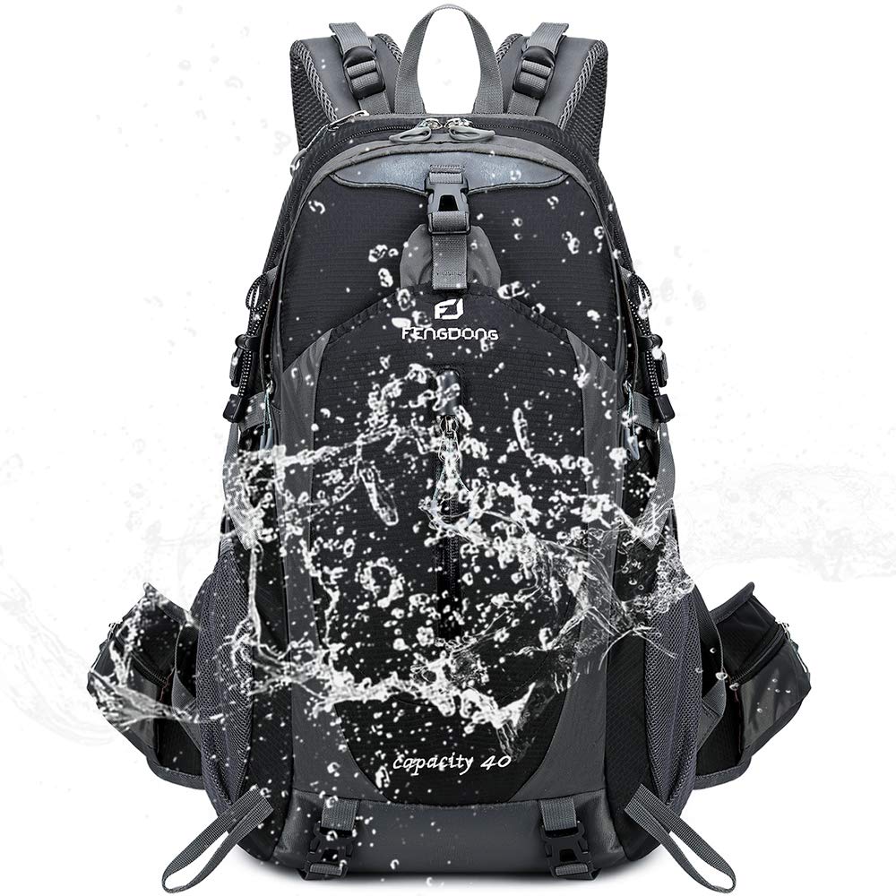 FENGDONG 40L daypack main compartment layout for traveler packing efficiency