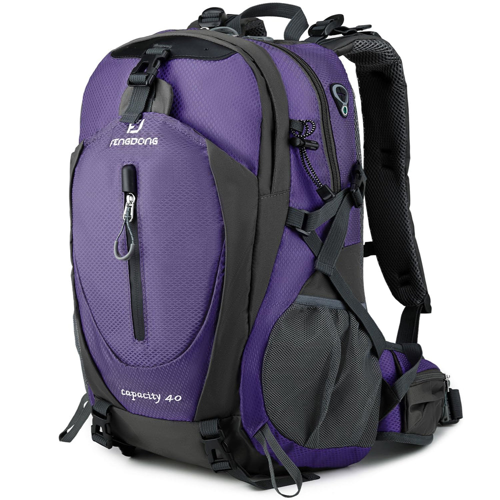FENGDONG 40L waterproof backpack ready for rugged outdoor trips and weather protection.