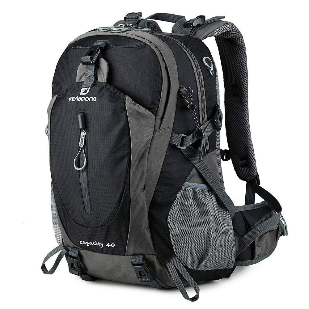 FENGDONG 40L waterproof daypack front view for hiking and travel