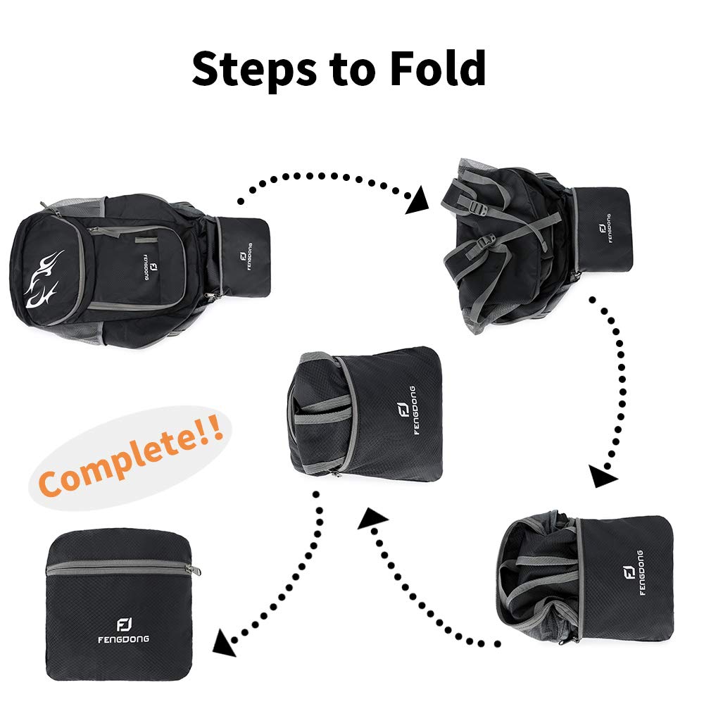 FENGDONG wet pocket front isolates wet items and keeps gear organized