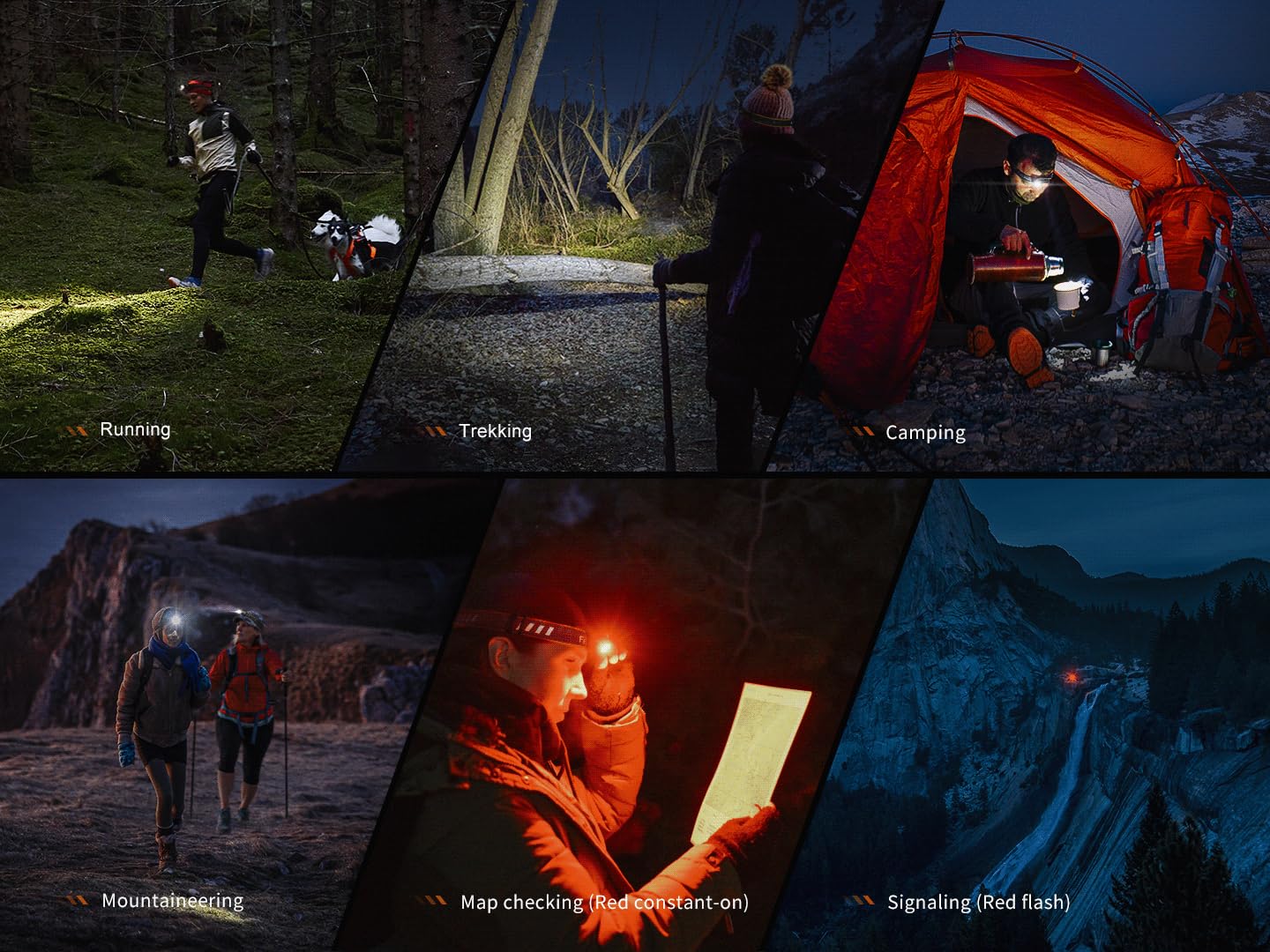 Fenix headlamp AA battery compartment supports versatile power options