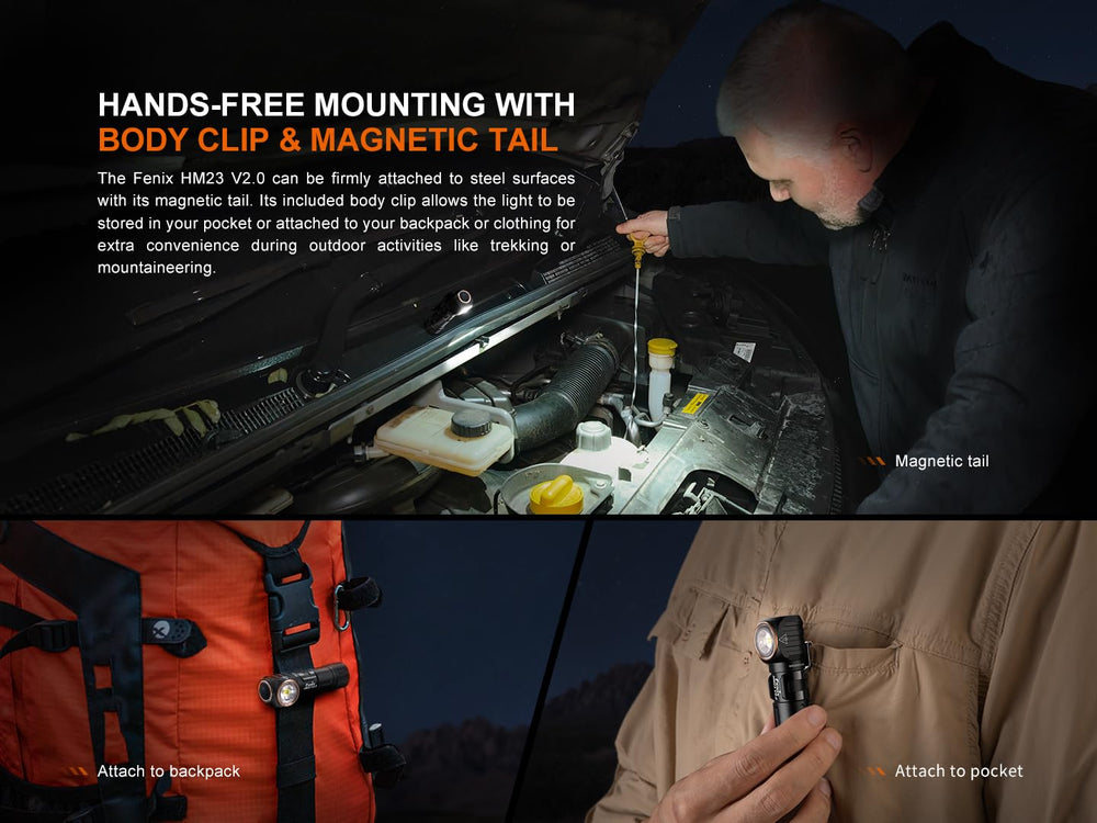 Fenix headlamp aluminum body emphasizes durability in rugged conditions