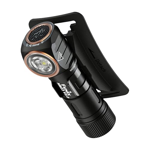 Fenix headlamp beam outdoors demonstrates 300-lumen brightness and long-range visibility