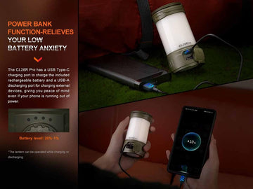 Campsite illumination reaches distant trees with bright 650 lumens