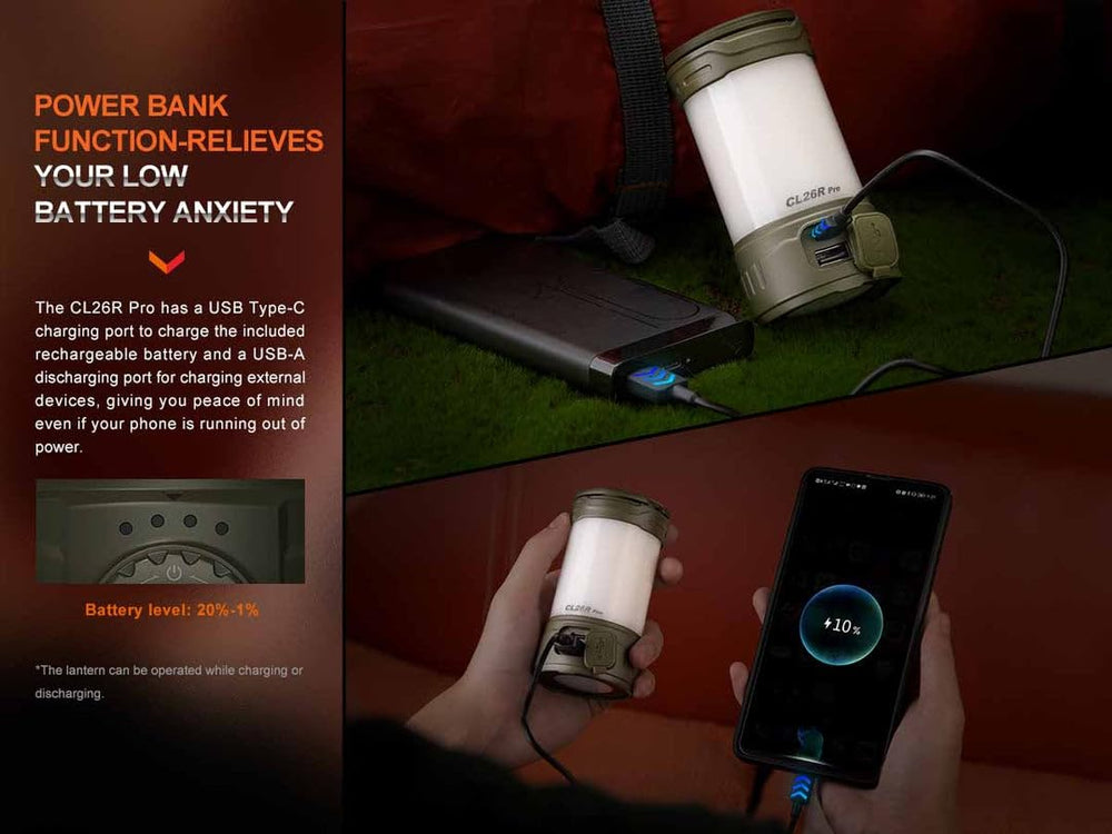 Campsite illumination reaches distant trees with bright 650 lumens