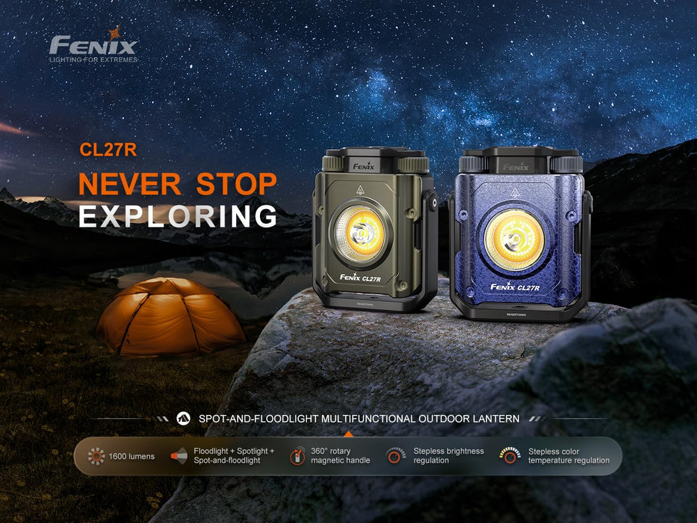 Fenix CL27R color temperature adjust provides tailored flood lighting