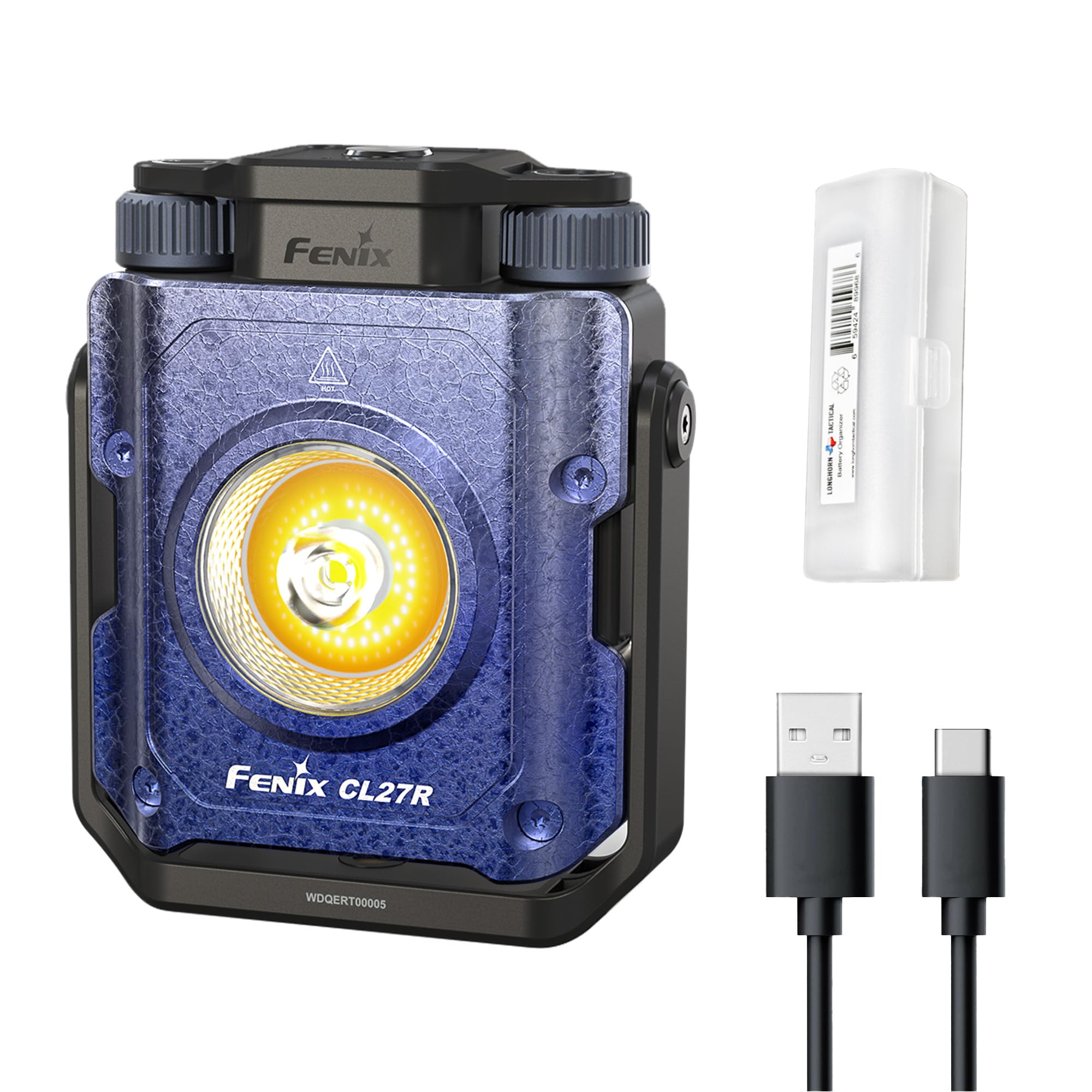 Fenix CL27R front view with lantern ready for camping lighting