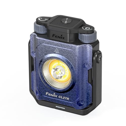 Fenix CL27R white light mode shows broad flood beam for outdoor tasks